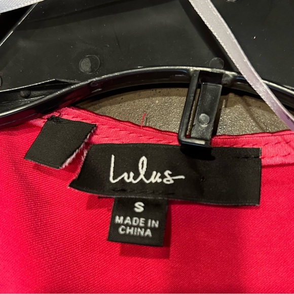 Lulu’s Flirt For Fun Fuchsia Tie-Front Two-Piece Wide-Leg Jumpsuit Sz: S - Picture 11 of 12